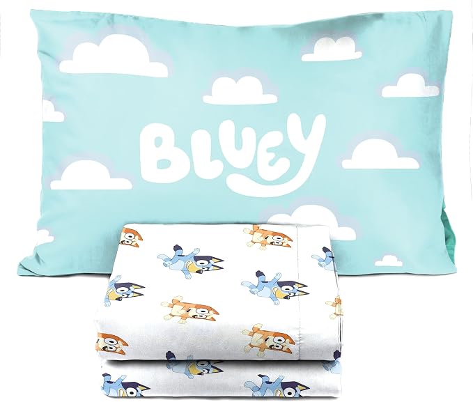 Jay Franco Bluey & Bingo 4 Piece Toddler Bedding Set, Kids Comforter Set | Bed in a Bag, Comforter Sheets Pillowcase, Official Brand, Soft Microfiber, Machine Washable, Easy Care, Kids Gift - Image 6