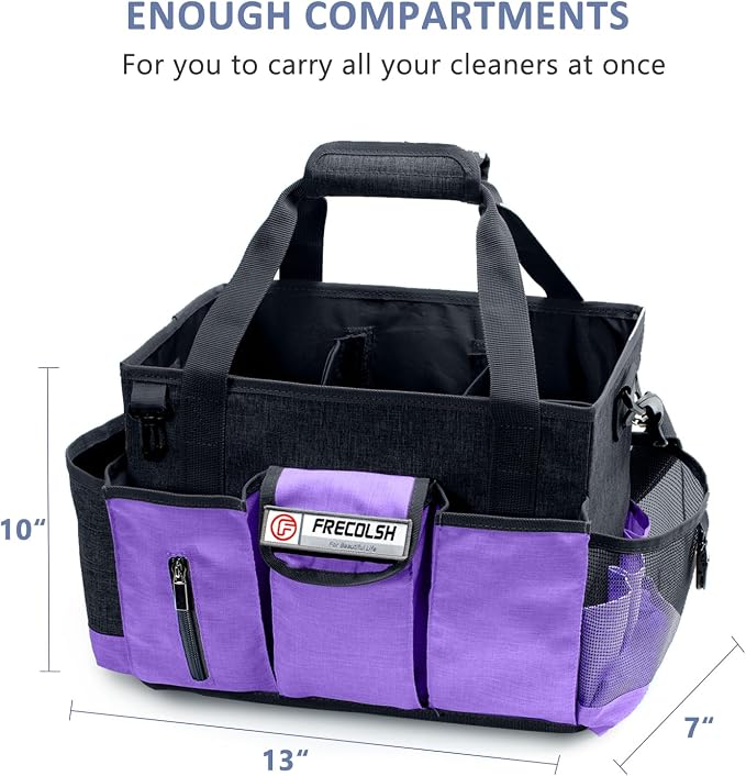 Cleaning Caddy for Cleaning Suppliers Organizer with Pockets for House Cleaning Essentials, Cleaning Organizer, Wearable Cleaing Bag Tote, Storage Caddy for Housekeeping - Image 6
