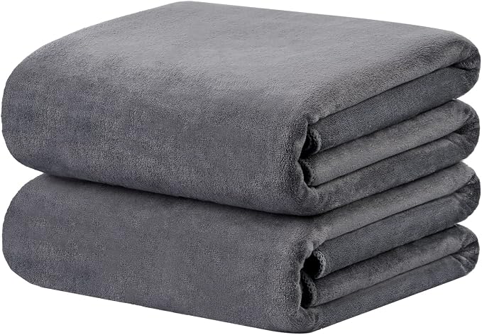 JML Bath Sheet Towels Set of 2, Extra Large Microfiber Towel for Adult, 40" x 80",Oversized, Soft Super Absorbent Fast Drying, Perfect for Shower, Sauna, Gym, Beach, Sport, Fitness, Yoga, Grey - Image 2