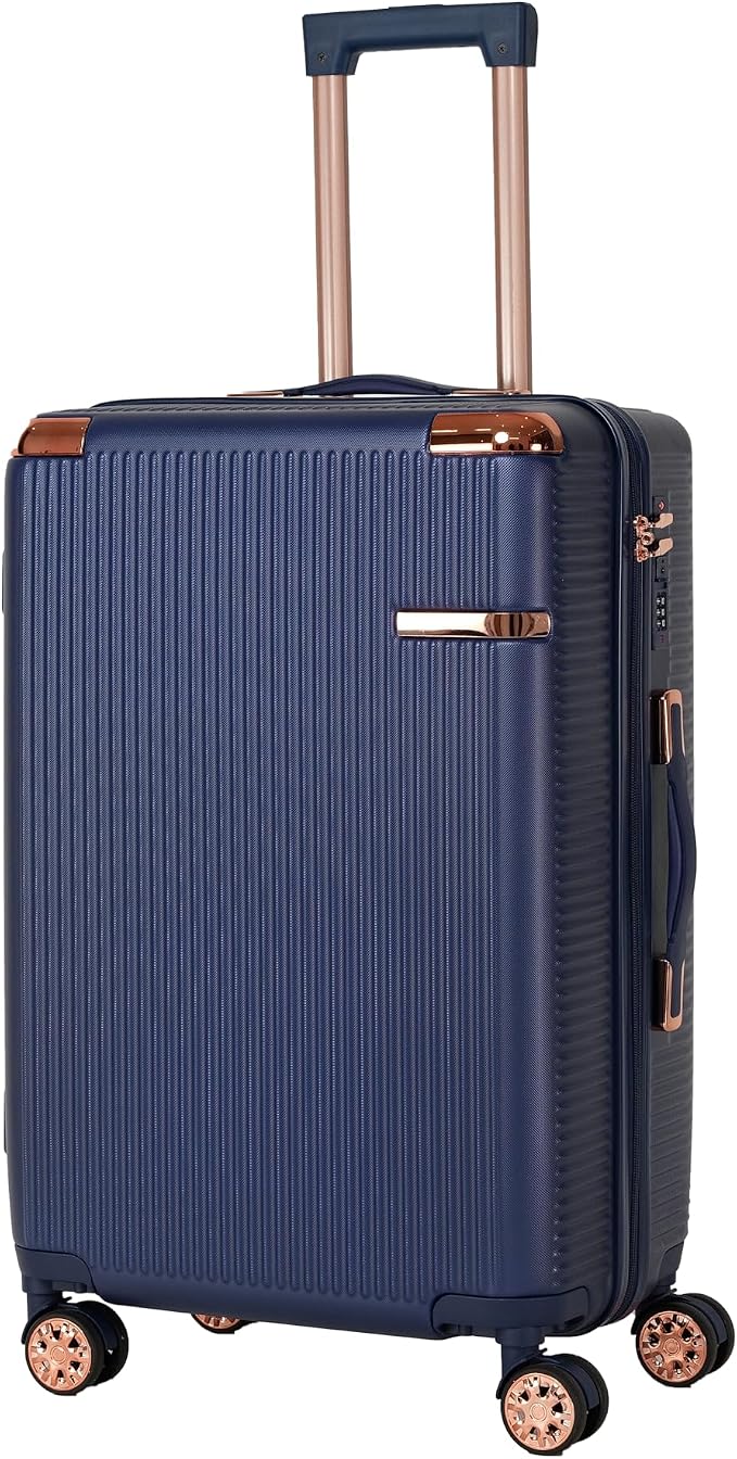 Merax Luggage Sets 4 Piece with Cosmetic Case TSA Lock, Hardside ABS Carry On Suitcase with YKK Zippers Lightweight Rolling Travel Luggage Sets with Spinner Wheels,14+20+24+28 IN,Blue - Image 8