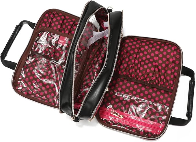 Nicole Lee Cosmetic Makeup Bag for Women - Multi Organization Toiletry Travel Bag with 5 Compartments (Dreaming the City) - Image 7