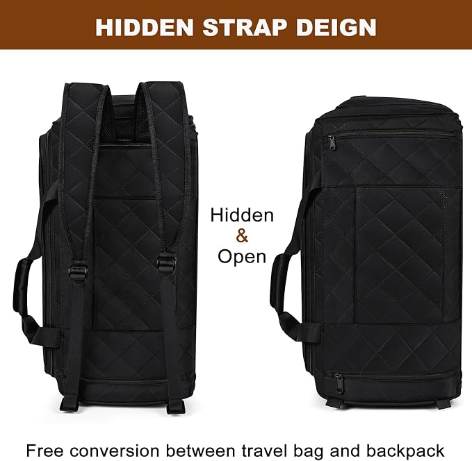 Convertible Garment Bags for Travel - Carry on Garment Duffle Bag with Backpack Straps for Men Women, 4 in 1 Large Travel Duffel Bags with Shoes Compartment Hanging Suit Dress Weekender Bag 3pcs Set - Image 7