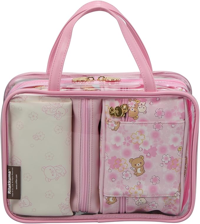 Siffler(シフレ) Women's Rilakkuma Travel Pouch Set, RK46. Pink Cherry Blossom, One Size - Image 4