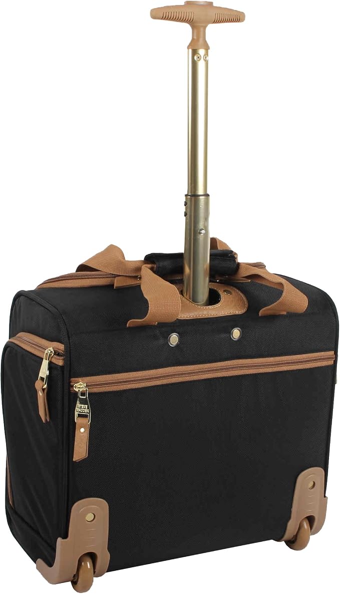 Steve Madden Designer Luggage Collection - 3 Piece Softside Expandable Lightweight Spinner Suitcase Set - Travel Set Includes an Under Seat Bag, 20-Inch Carry on and 28-Inch Checked Suitcase, Harlo - Image 6