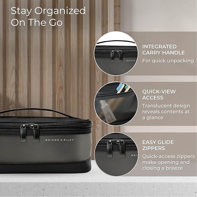 Briggs & Riley Toiletry Kit - Travel Bags for Women & Men, Organizer for Vacation, Dopp Kit for Bathroom Accessories, Makeup, & Skincare - Image 2
