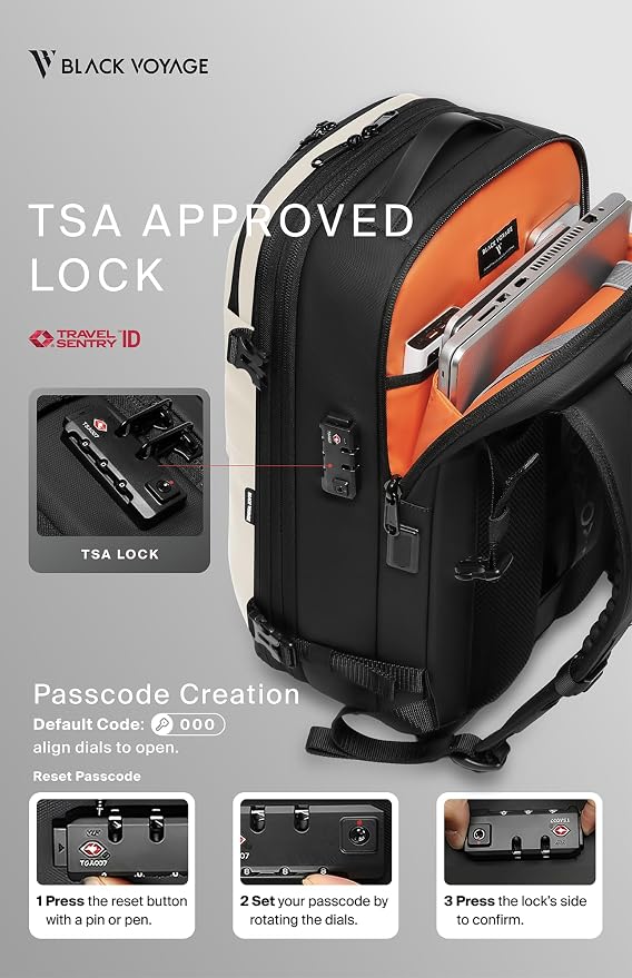 BlackVoyage Vortex Vacuum Seal Travel Backpack 60L Expandable Air Compression System Water Resistant TSA Lock Carry-On - Image 8