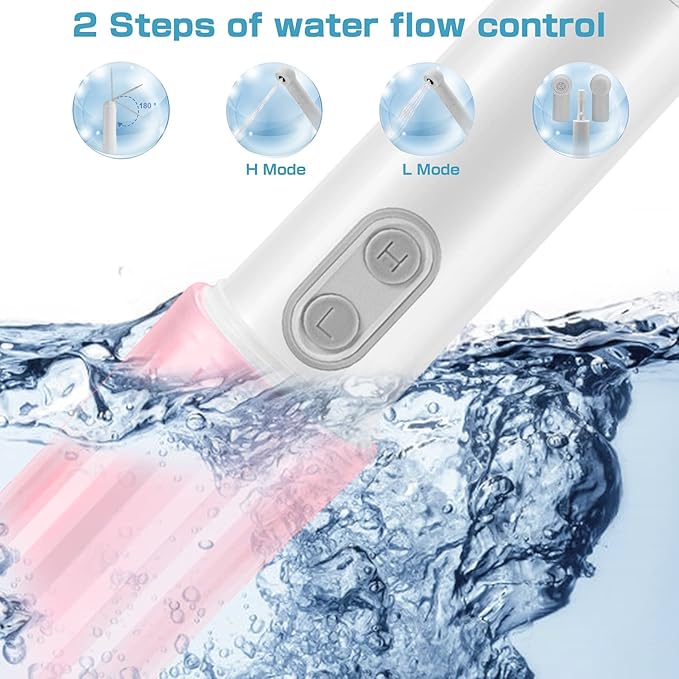 Portable Electric Bidet Sprayer - Handheld Travel Bidet with 2 Pressure Modes - Waterproof Foldable Pocket-Sized & Cordless for Bathroom Ultimate Personal Hygiene Cleaning at Home and Camping - Pink