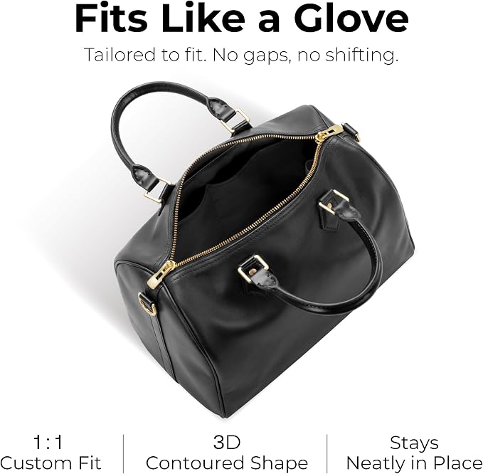 Lightweight Purse Organizer Compatible with LV Speedy 30 | Handcrafted DuPont™ Tyvek®,Handbag Organizer Insert, Precision 1:1 Custom Fit,Matte Black,Ideal for Office & Daily Carry - Image 3