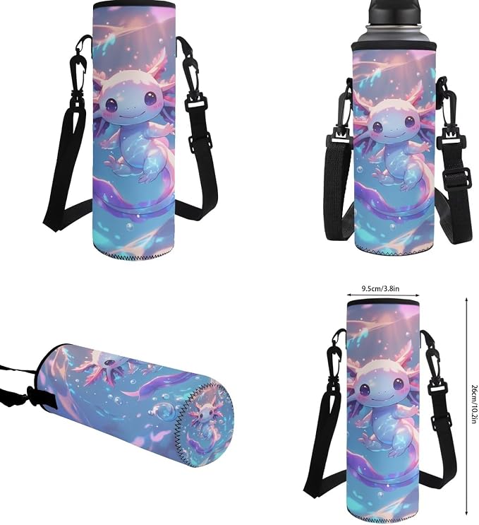 Adorable Axolotl Bookbag and Lunch Box Set for Girls Lightweight Cute Backpacks for 5th Grade Girls for Kindergarten Primary Elementary 17 inch Travel Back Pack Purse with Adjustable Starps - Image 6