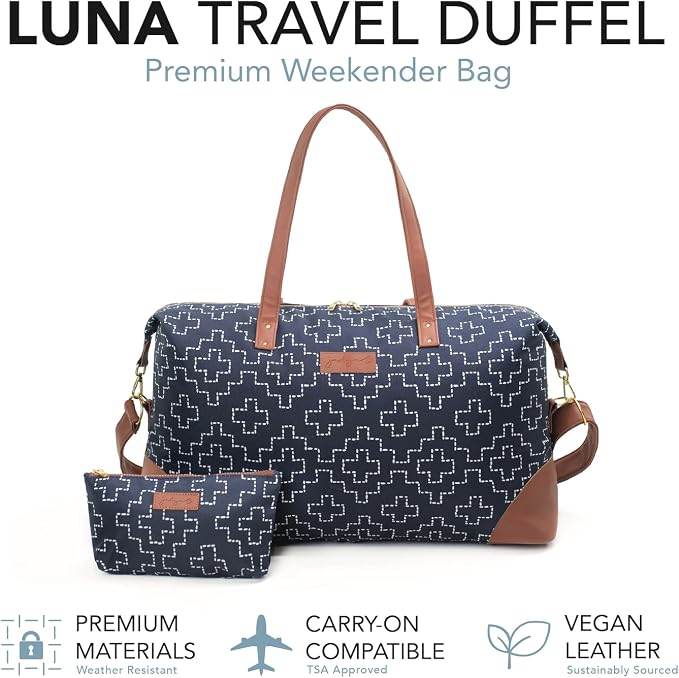 Jadyn Luna Women's Weekender Bag and Travel Duffel, Large 37 Liter Capacity - Image 2
