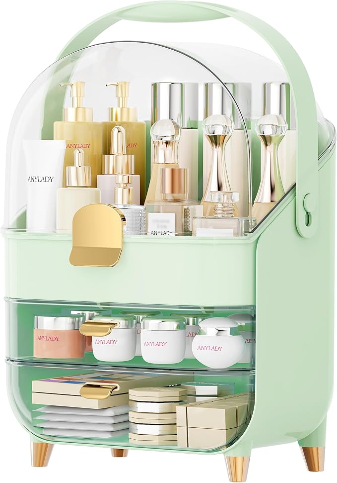 Anylady Makeup Organizer Countertop, Skincare Holder Bathroom Counter Organizer, Storage Box Cosmetic Display Cases, Teen Girl Gifts Make up Organizers for Vanity, Dresser - Image 8