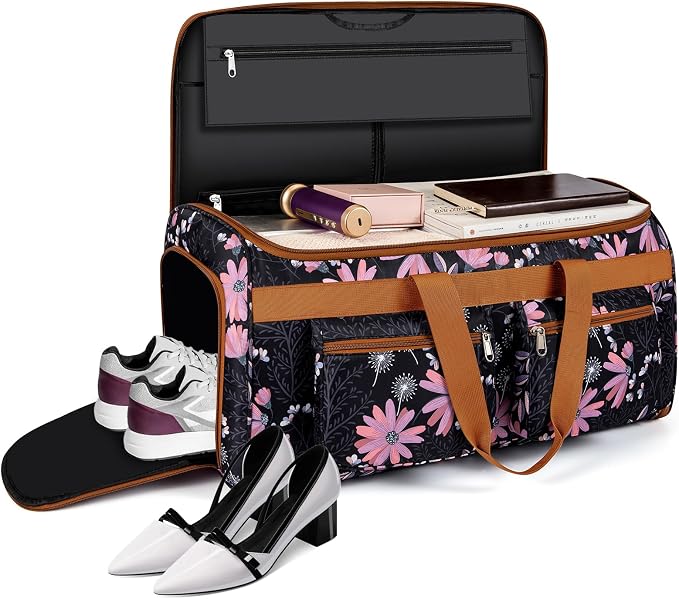 Convertible Garment Duffel Bags for Travel - Carry on Garment Duffle with Toiletry Bag Storage Bag Large Travel Duffel Bag 2 in 1 Hanging Suit Bag Weekender Bag for Men Women 3pcs Set - Image 2