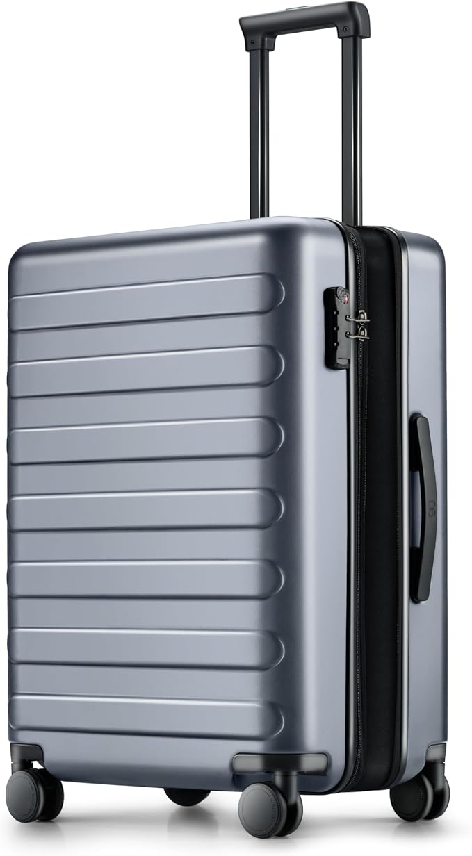 NINETYGO Carry On Luggage, Grey, Rhine Max, 20 Inch | 22x14x9 Airline Approved, Smooth Spinner Wheels, Expandable, Hard Shell PC, TSA Approved by NINETYGO