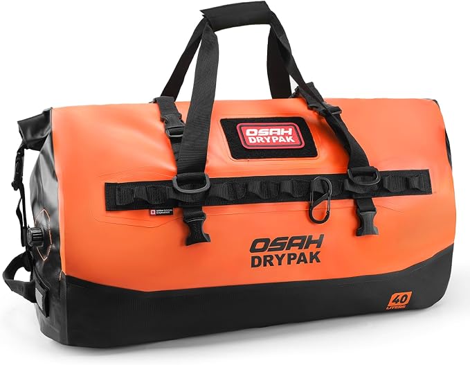 OSAH DRYPAK Waterproof Duffel Bag 25L/40L/60L – Heavy-Duty Motorcycle Tail Bag, Roll-Top Dry Bag for Travel, Camping, Boating, Kayaking, Outdoor Adventure by OSAHDRYPAK