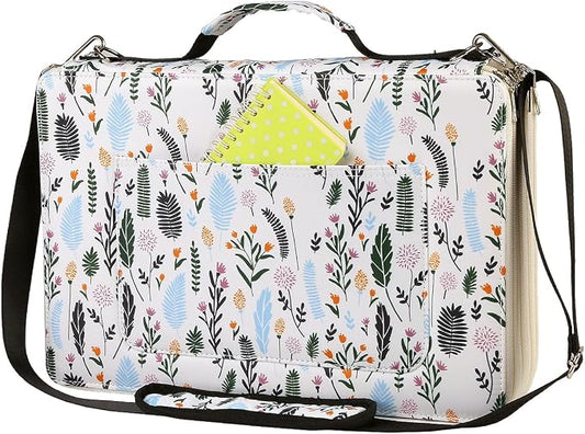 480 Slots Pencil Case, 5-Layer Organizer with Shoulder Strap | 5-layer twill oxford case with 480 elastic slots, carry handle, removable strap, and outer pocket for phone or keys. by Lbxgap