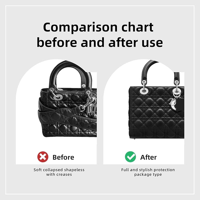 DGAZ Silk Purse Organizer Insert For Lady-Dior Micro/Mini/S/M/L bags，Silky Smooth Bag Organizer，Luxury Handbag & Tote Shaper（Black，L） | Soft and Lightweight,Perfect Fit,Multi-pocket Storage,Bag Protector,Luxury Bag Care,Handmade,for Smooth Bag Organizer - Image 4