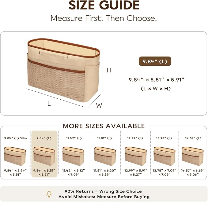 GIVLEFLY Purse Organizer Insert, Satin Tote Bag Organizer Insert, Handbag Divider for Inside Purse, Compatible with Longchamp, Neverful, Speedy and More - Image 4