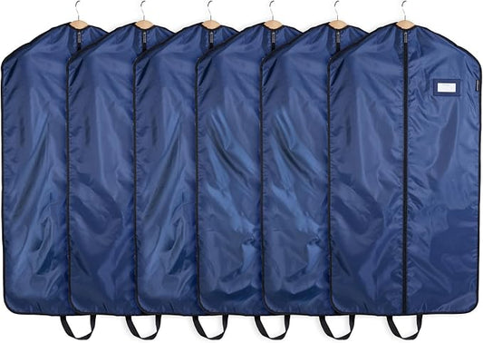 Covermates Keepsakes Garment Bag Set for Closet Storage and Travel – Breathable Suit and Dress Bags with ID Window and Carrying Handles – Heavy-Duty Hanging Wardrobe Protection Set, Blue by Covermates
