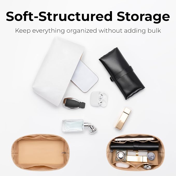 Lightweight Purse Organizer Compatible with LV Speedy 20 | Handcrafted DuPont™ Tyvek®,Handbag Organizer Insert,1:1 Custom Fit,Vanile,Perfect for Commuters, Travelers & Everyday Carry - Image 7