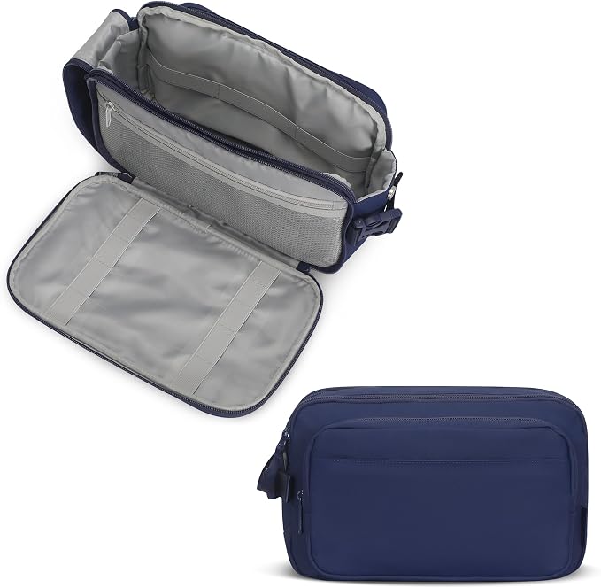 Hynes Eagle 9L Large Toiletry Bag for Men Women Durable Travel Shaving Dopp Kit Water-Resistant Makeup Bag Organizer Case for Grooming Accessories Navy Blue by HynesEagle
