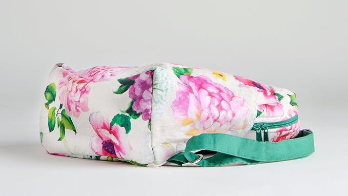 Maison d' Hermine Backpack for Women Men Cotton Shoulder Multipurpose Rucksack with Small Pouch Lightweight Multi Pocket Bag for Travel Work Beach Perfect for Spring Summer (Pivoine) - Image 9