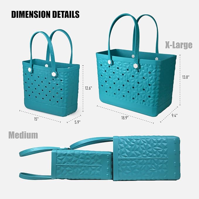 Rubber Beach Tote Bag Waterproof Tip-Proof Outdoor Tote Bag for the Beach Boat Pool Sports - Image 4