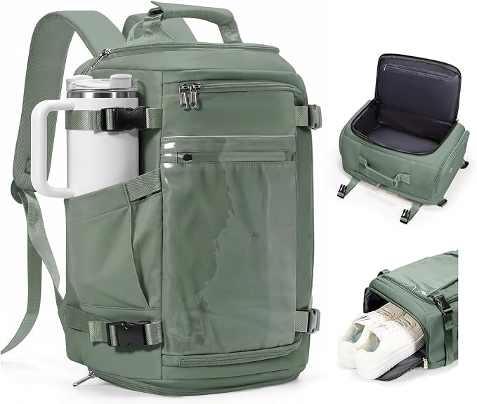 coofay Travel Backpack for Women Men, Carry on Backpack for Airplanes | Personal Item Travel Backpack Carry on Flight Approved,Mochila de Viaje Casual Daypack Backpacks Tsa Approved Hiking Backpack by coofay