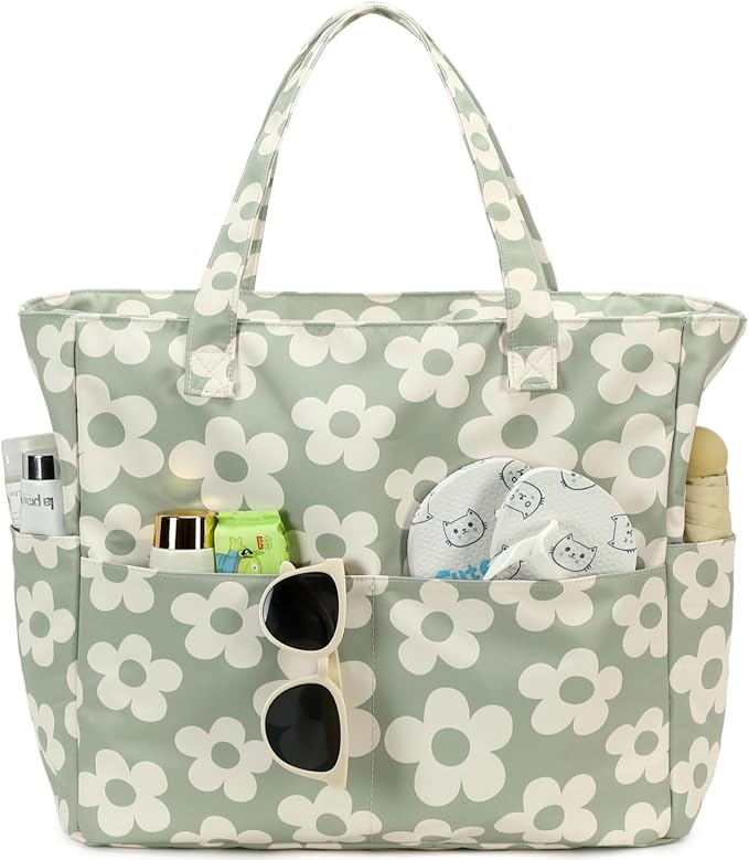 Bluboon Waterproof Beach Tote Pool Bags for Women Ladies Extra Large Carry On Bag With Wet Compartment for Weekender Travel by BLUBOON