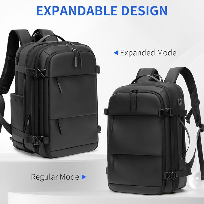 Vacuum laptop bag Compression Backpack Expandable, TSA-Approved Carry-On Water-Resistant Design for Travel with air pump (Built in pump, Large) - Image 4