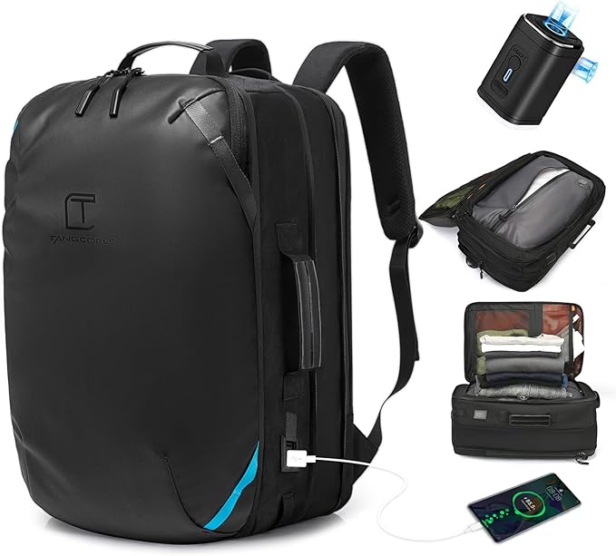 TANGCORLE Vacuum-Compressed Travel Backpack: Expandable, Airline-Approved Laptop Backpack—Unisex Business Backpack by TANGCOREL