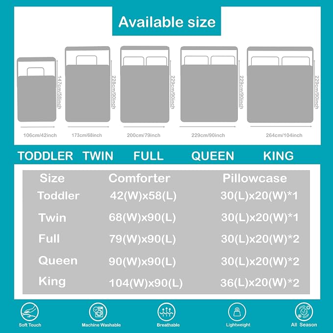 Erosebridal Teens Drum Kit Bedding Set, Kids Boys Hip Hop Comforter Set, Rock Music Theme Quilted Duvet Grunge Style Lightweight Down Comforter for Youth Teenage Bedroom Decor, Blue Bedclothes, Full - Image 7