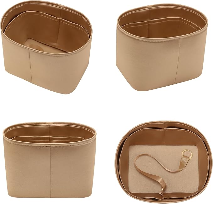 Fits for Picotin 18 Bag Insert, Premium Silk Purse Organizer Insert, Smooth Touch & Lightweight， Luxury Handbag Organizer with Gift Box Fits For Hermes(PC18,Chai) - Image 8