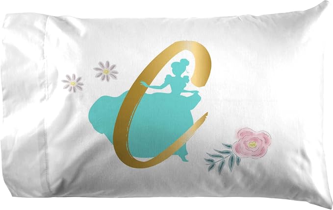 Jay Franco Kids Sheet Set with Fitted, Flat Sheets & Pillow Cover - Ultra-Soft Bedding with Pillowcase for Room Decor, Blue - Princess Cinderella, 3 Piece Twin - Image 4