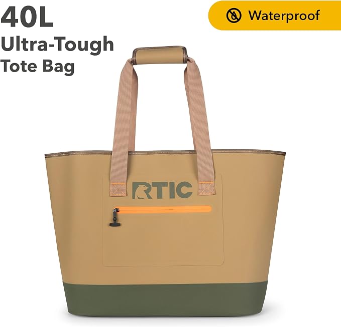 RTIC Ultra-Tough Tote Bag, Waterproof for Beach, Pool, Towel, Grocery, Shopping, Heavy-Duty, Puncture Resistant - Image 4