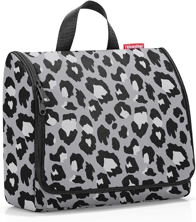 reisenthel Toiletbag XL Practical Toiletry Bag with Hook, Water-Repellent Material, Leo Nero, 28 cm, Toilet bag XL Leo Nero - Image 3