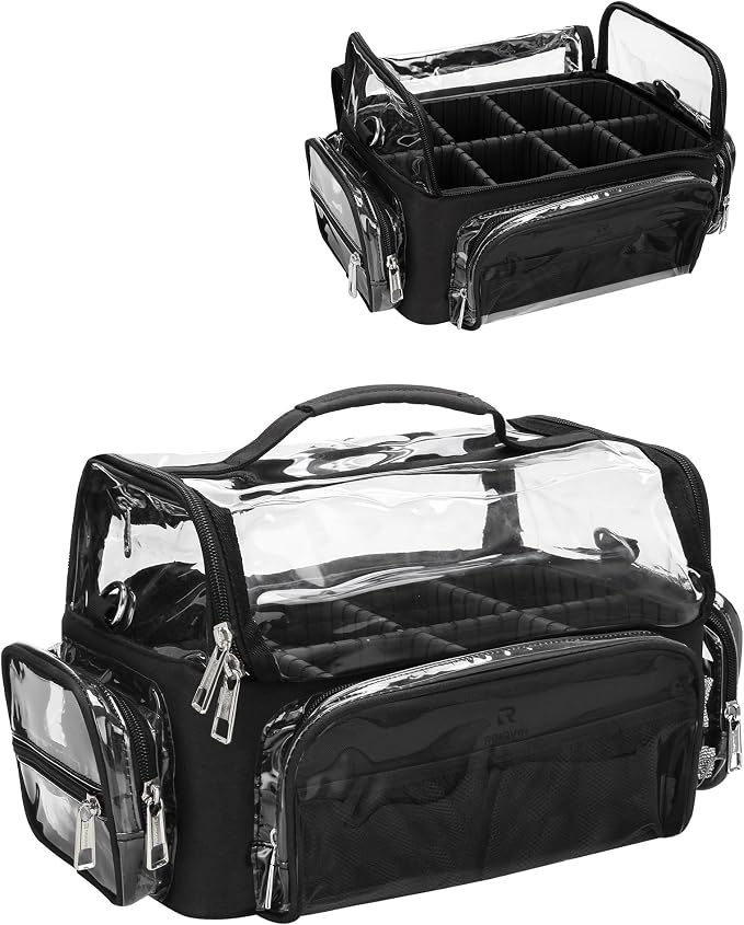Makeup Brush Case, Extra Large Makeup Brush Bag XL Professional Makeup Artist Must Haves Travel Case with Stand Up Brush Slots Cosmetic Organizer Bag, Full Open Easy to Access, with Adjustable Strap by NAONAYA