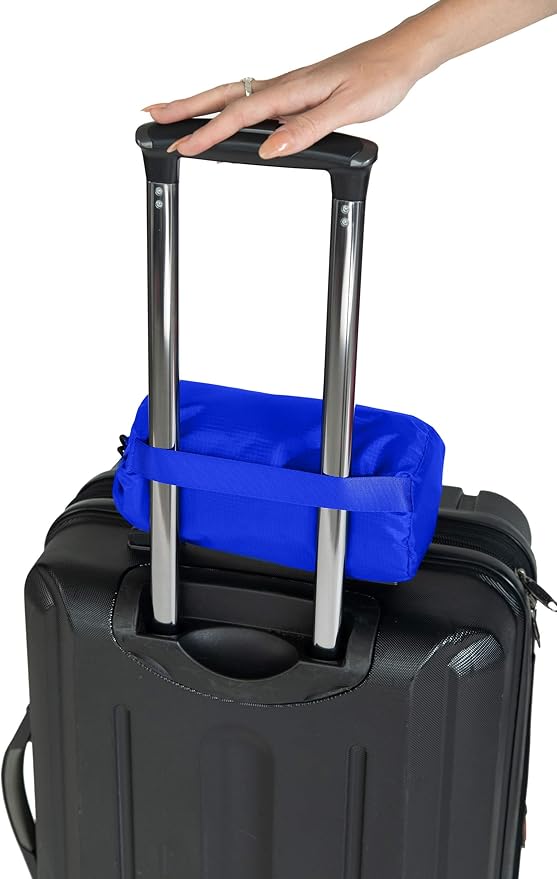 BlueHills Ultra Compact Travel Blanket Pillow Soft Airplane - Royal Blue | Premium Travel Blanket, 70 X 56 Large Size, Luggage Strap & Backpack Clip, Matching Case, Compact & Lightweight Long Flights - Image 6