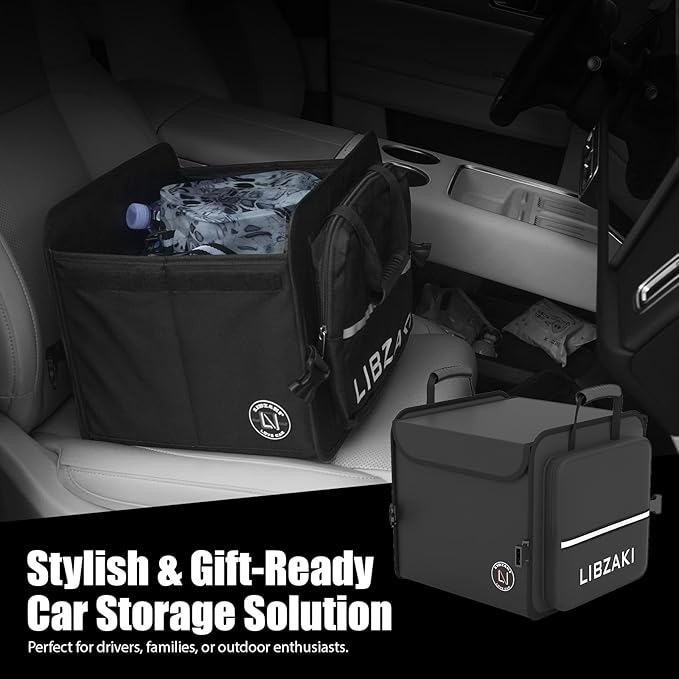 LIBZAKI Car Trunk Storage Organizer, Collapsible Trunk Storage Box for Car Truck SUV-Black - Image 5