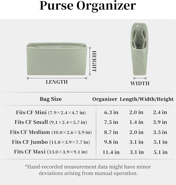 Purse Organizer Insert, Silky-Soft Lightweight Design, Multi-Pocket, Keeps Bag Organized & Protects Interior, Fits Chanel Classic Flap Medium, Ideal for Travel & Daily Use(Sauge, CF Medium 25) - Image 7
