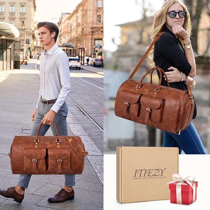 Garment Bag for Travel, Convertible Carry on Garment Duffel Bag for Men 3Pcs Weekender Bag 2 in 1 Hanging Suitcase Suit Bag - Image 6
