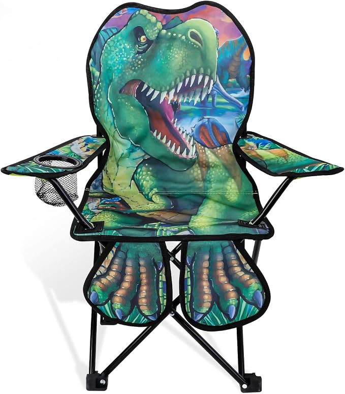KABOER Kids Outdoor Folding Camping Chair with Cup Holder Carrying Bag | Portable Camping Chair for Beach Picnic Camping Travel Lawn Ages 3-10 by KABOER