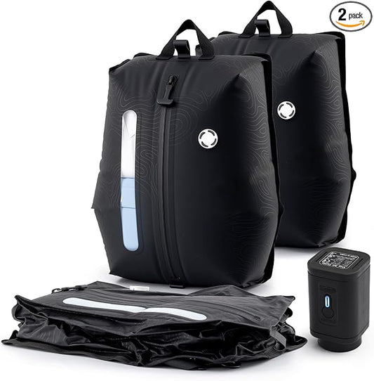 TAILI Travel Vacuum Compression Storage Bags with Wireless Pump -Vacuum Seal Bags (2Pack) for Travel Essentials, Space Saving, Wear-resistant & Waterproof Packing Cubes backpack for Clothing& Luggage by TAILI