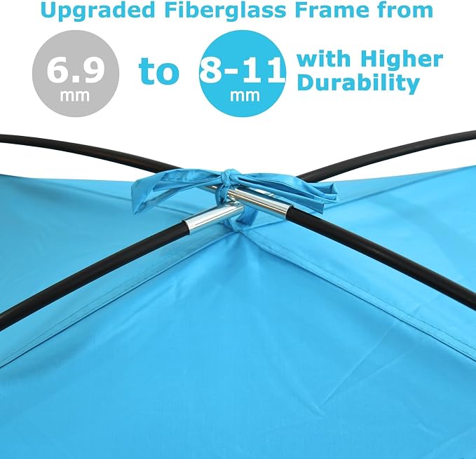 COMMOUDS Beach Tent Sun Shelter for 3/4/6/8 Person, UPF 50+ UV Protection Beach Shade Canopy Tent, Lightweight, Easy Set Up and Carry - Image 4