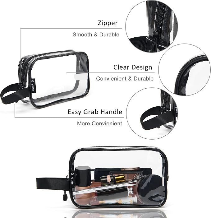 Qiyuer 7 Set Packing Cubes for Suitcase, Travel Luggage Organizer Bags Set, 1 Large 2 Medium 2 Small 1 Slim 1 Toiletry Bags Black - Image 6