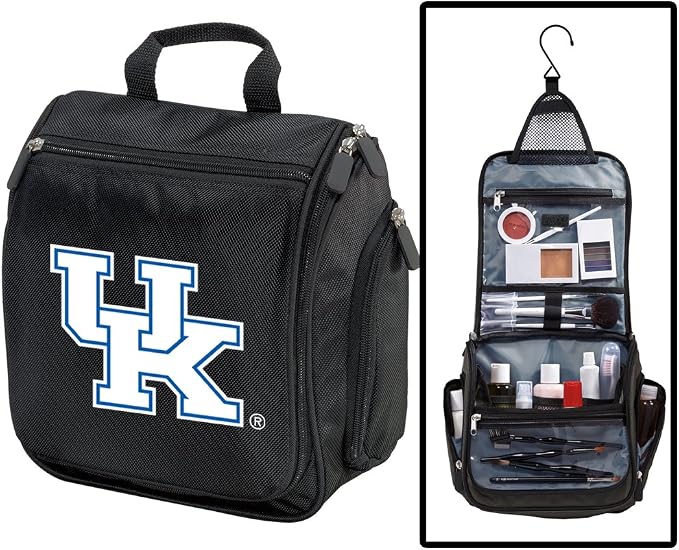 Broad Bay University of Kentucky Toiletry Bags Or Hanging UK Wildcats Shaving Kit Travel Organizer (Multi Color - Black) by BroadBayPersonalizedGifts