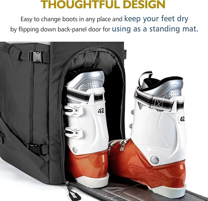 Unigear Ski Boot Bag Backpack for Helmet 50L/70L, Goggles, Gloves, Skis, Snowboard & Accessories - Image 5
