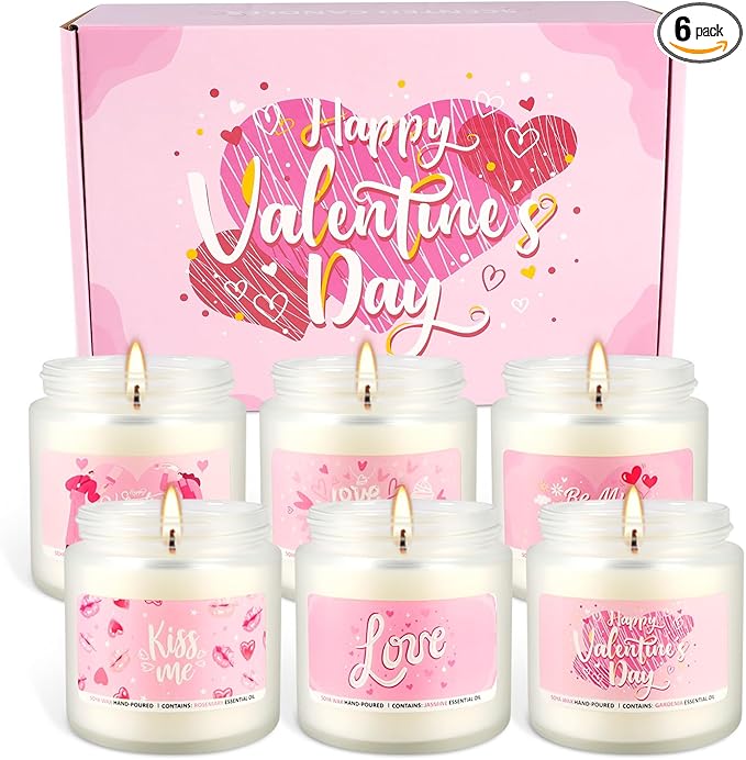 Scented Candle Gifts,6pack-Long Lasting Burning-Aromatherapy Candle for Men Husband Boyfriend,Romantic Gifts for Women, Girlfriend Wife,Mother,Home Decor,Anniversary