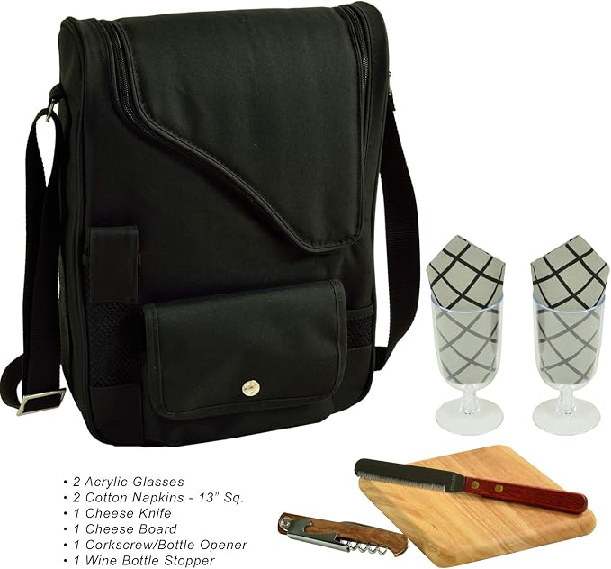 Picnic at Ascot Original Insulated Wine and Cheese Cooler Bag - Designed, Assembled & Quality Approved in the USA - Image 4
