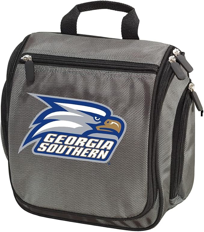Broad Bay Georgia Southern Toiletry Bags Or Hanging GS Eagles Logo Travel Shaving Kits for Men (Gray) by BroadBayPersonalizedGifts