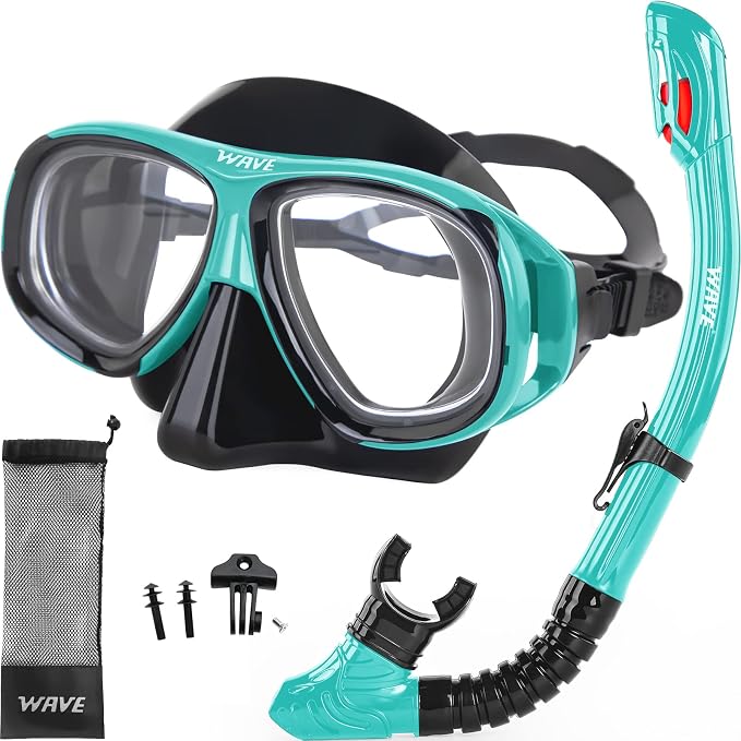 Nearsighted Snorkel Gear, Nearsighted Dry Snorkel Mask Set for Adult Youth, Nearsighted Anti Fog Diving Mask with Detachable Camera Mount & Adjustable Strap for Scuba Diving, Snorkeling, Freediving - Image 9